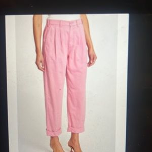 Pistola Kellan Pleated Trouser in Flamingo, Size 27